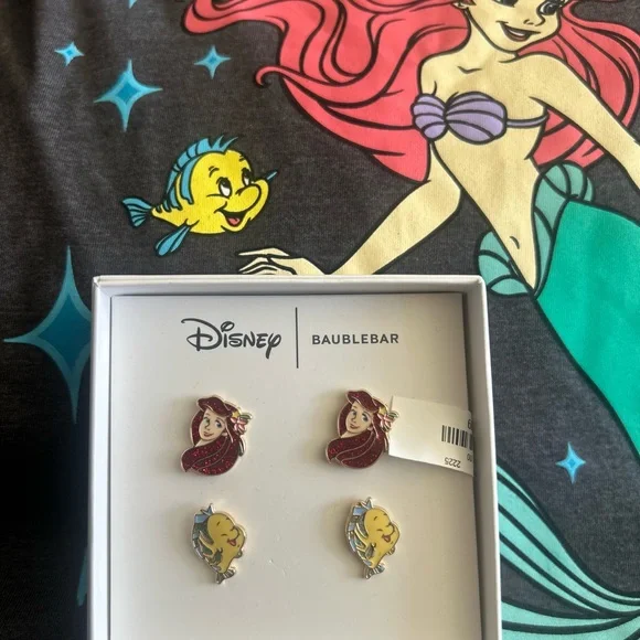 BaubleBar Disney Ariel and Flounder Earrings Set - Picture 4 of 4